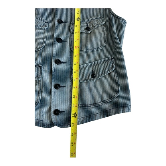 Ralph Lauren Double RL Men's Indigo Hickory Stripe Vest Size S - Picture 5 of 10